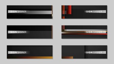 kare afiş vektör koleksiyonu. taş ve tuğla gradyan renk kompozisyonu