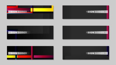 kare afiş vektör koleksiyonu. renkli parlaklar degrade