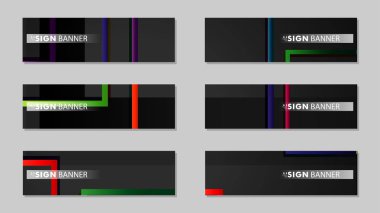 kare afiş vektör koleksiyonu. renkli parlaklar degrade