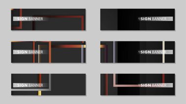 kare afiş vektör koleksiyonu. taş ve tuğla gradyan renk kompozisyonu