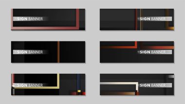 kare afiş vektör koleksiyonu. taş ve tuğla gradyan renk kompozisyonu