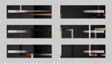 kare afiş vektör koleksiyonu. taş ve tuğla gradyan renk kompozisyonu
