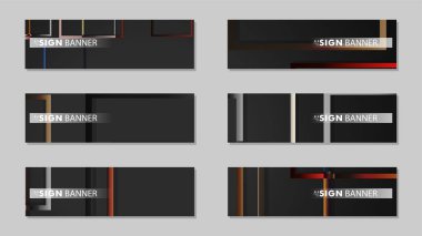 kare afiş vektör koleksiyonu. taş ve tuğla gradyan renk kompozisyonu