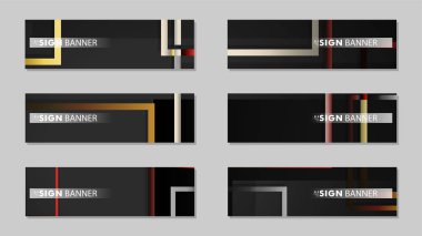 kare afiş vektör koleksiyonu. taş ve tuğla gradyan renk kompozisyonu