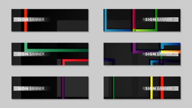 kare afiş vektör koleksiyonu. renkli parlaklar degrade