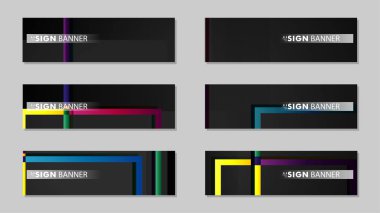 kare afiş vektör koleksiyonu. renkli parlaklar degrade