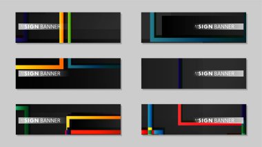 kare afiş vektör koleksiyonu. renkli parlaklar degrade