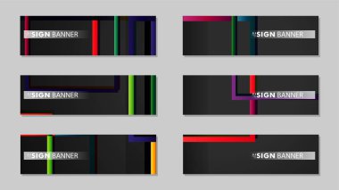 kare afiş vektör koleksiyonu. renkli parlaklar degrade
