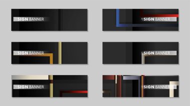 kare afiş vektör koleksiyonu. taş ve tuğla gradyan renk kompozisyonu