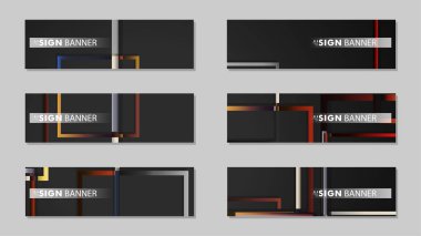 kare afiş vektör koleksiyonu. taş ve tuğla gradyan renk kompozisyonu