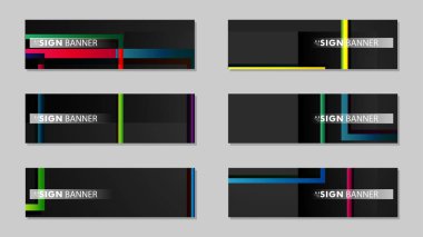 kare afiş vektör koleksiyonu. renkli parlaklar degrade