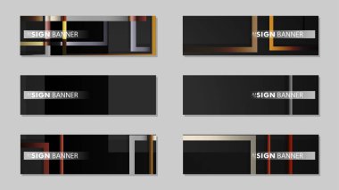 kare afiş vektör koleksiyonu. taş ve tuğla gradyan renk kompozisyonu