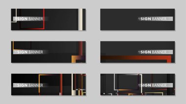 kare afiş vektör koleksiyonu. taş ve tuğla gradyan renk kompozisyonu