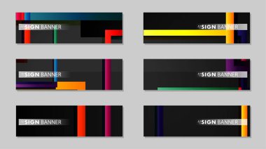 kare afiş vektör koleksiyonu. renkli parlaklar degrade