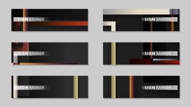 kare afiş vektör koleksiyonu. taş ve tuğla gradyan renk kompozisyonu