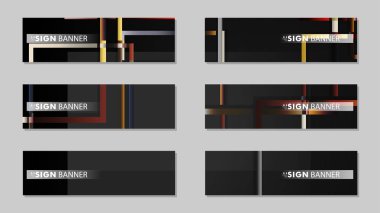 kare afiş vektör koleksiyonu. taş ve tuğla gradyan renk kompozisyonu