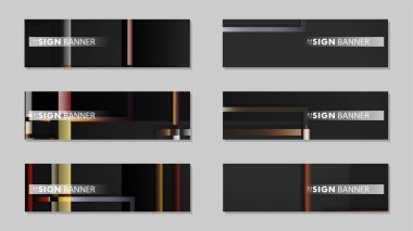 kare afiş vektör koleksiyonu. taş ve tuğla gradyan renk kompozisyonu