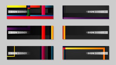 kare afiş vektör koleksiyonu. renkli parlaklar degrade
