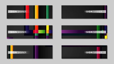 kare afiş vektör koleksiyonu. renkli parlaklar degrade