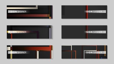 kare afiş vektör koleksiyonu. taş ve tuğla gradyan renk kompozisyonu