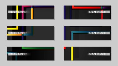 kare afiş vektör koleksiyonu. renkli parlaklar degrade