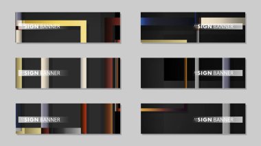 kare afiş vektör koleksiyonu. taş ve tuğla gradyan renk kompozisyonu