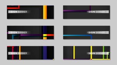 kare afiş vektör koleksiyonu. renkli parlaklar degrade