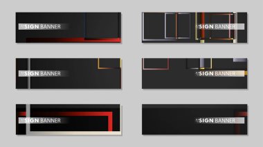 kare afiş vektör koleksiyonu. taş ve tuğla gradyan renk kompozisyonu