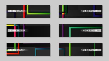 kare afiş vektör koleksiyonu. renkli parlaklar degrade