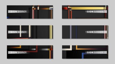 kare afiş vektör koleksiyonu. taş ve tuğla gradyan renk kompozisyonu