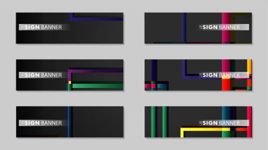 kare afiş vektör koleksiyonu. renkli parlaklar degrade