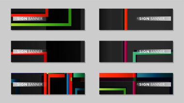 kare afiş vektör koleksiyonu. renkli parlaklar degrade