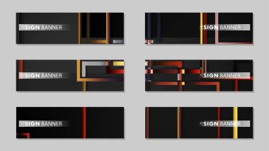 kare afiş vektör koleksiyonu. taş ve tuğla gradyan renk kompozisyonu