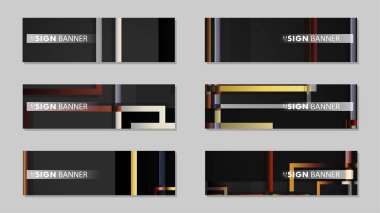 kare afiş vektör koleksiyonu. taş ve tuğla gradyan renk kompozisyonu