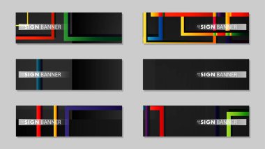 kare afiş vektör koleksiyonu. renkli parlaklar degrade