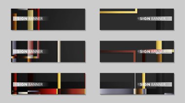 kare afiş vektör koleksiyonu. taş ve tuğla gradyan renk kompozisyonu