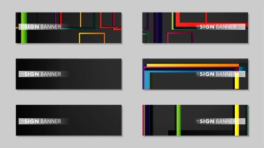 kare afiş vektör koleksiyonu. renkli parlaklar degrade