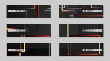 kare afiş vektör koleksiyonu. taş ve tuğla gradyan renk kompozisyonu