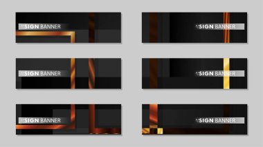 kare afiş vektör koleksiyonu. ahşap degrade renk kompozisyonu