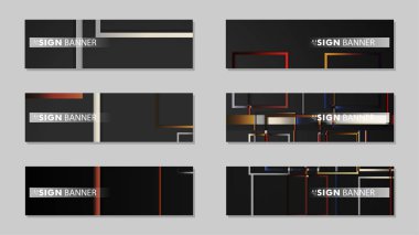 kare afiş vektör koleksiyonu. taş ve tuğla gradyan renk kompozisyonu