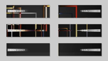 kare afiş vektör koleksiyonu. taş ve tuğla gradyan renk kompozisyonu