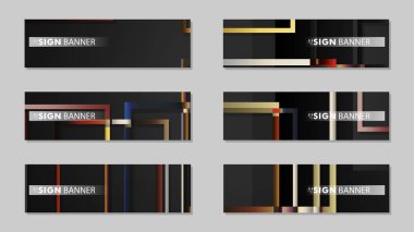 kare afiş vektör koleksiyonu. taş ve tuğla gradyan renk kompozisyonu