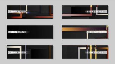 kare afiş vektör koleksiyonu. taş ve tuğla gradyan renk kompozisyonu