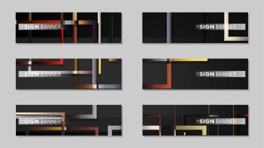 kare afiş vektör koleksiyonu. taş ve tuğla gradyan renk kompozisyonu