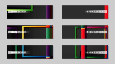 kare afiş vektör koleksiyonu. renkli parlaklar degrade