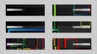 kare afiş vektör koleksiyonu. renkli parlaklar degrade