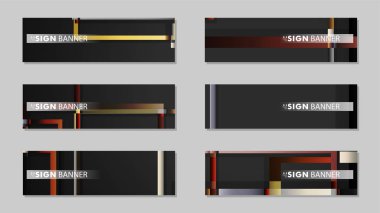 kare afiş vektör koleksiyonu. taş ve tuğla gradyan renk kompozisyonu