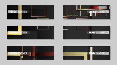 kare afiş vektör koleksiyonu. taş ve tuğla gradyan renk kompozisyonu