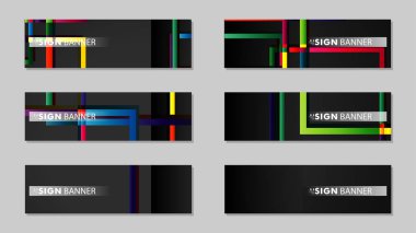 kare afiş vektör koleksiyonu. renkli parlaklar degrade
