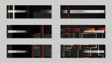 kare afiş vektör koleksiyonu. taş ve tuğla gradyan renk kompozisyonu
